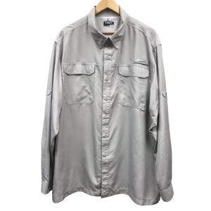 Habit Shirt Mens 2XL Fishing Vented Gray 40+ Solar Factor